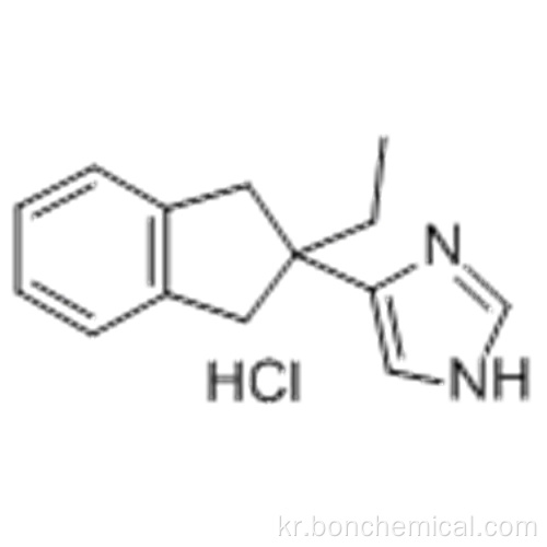 1H- 이미 다졸, 4- (2- 에틸 -2,3- 디 하이드로 -1H- 인덴 -2- 일)-, 모노 하이드로 클로라이드 CAS 104075-48-1